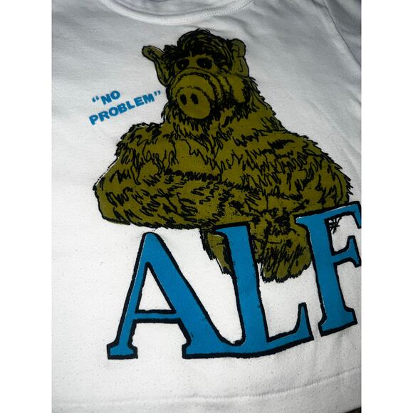 Vintage 80s  Alf cartoon  "No problem " graphic T-Shirt Single Stitch youth - Picture 7 of 7